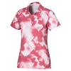 PUMA Golf Ladies Soft Geo Polo Shirt,  Female,  Xs,  Rapture rose