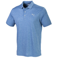 PUMA Golf Performance Heather Polo Shirt,  Male,  Medium,  Lapis blue heather