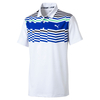 PUMA Golf Road Map Polo Shirt,  Male,  Small,  Bright white/irish green