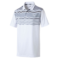 PUMA Golf Road Map Polo Shirt,  Male,  Xxl,  Bright white/black