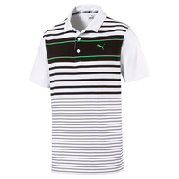 PUMA Golf Spotlight Polo Shirt,  Male,  Medium,  Black/irish green