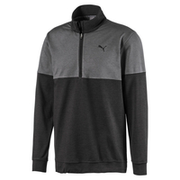 PUMA Golf Warm Up Midlayer,  Male,  Black/Quiet Shade,  Large
