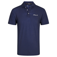 Ralph Lauren RLX Knit Short Sleeve Polo Shirt,  Male,  Small,  French navy/corner deco
