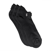 Ralph Lauren Turn Back Socks 3 Pair Pack,  Male,  One size,  Black