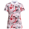 Röhnisch Ladies Leaf Polo Shirt,  Female,  Small,  Pink leaves