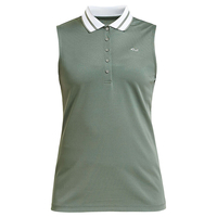 Röhnisch Ladies Pim Sleeveless Polo Shirt,  Female,  Medium,  Combat green