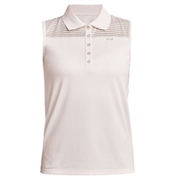 Röhnisch Miko Sleeveless Ladies Polo Shirt,  Female,  Small,  Pink clouds