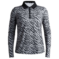 Rohnisch Ladies Achieve Polo,  Female,  12,  Grey zebra