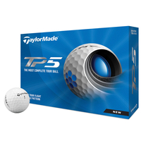 TaylorMade TP5 12 Golf Balls 2021,  Male,  White