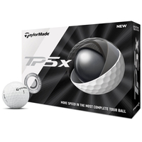 TaylorMade TP5x 12 Golf Balls 2019,  Male,  White