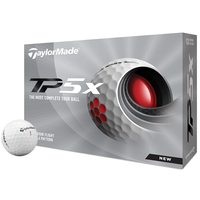 TaylorMade TP5x 12 Golf Balls 2021,  Male,  White