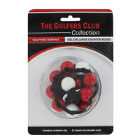The Golfers Club Deluxe Large Counter Beads,  Male,  Red/white