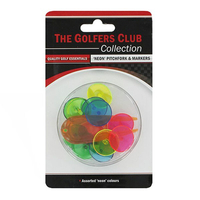 The Golfers Club Neon Ball Markers & Pitchfork,  Male,  Assorted