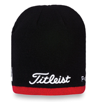 Titleist Merino Performance Beanie,  Male,  Black Red,  One Size