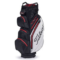 Titleist StaDry Cart Bag,  Male,  Black/White/Red