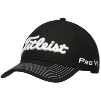 Titleist StaDry Performance Twill Cap,  Male,  Black/White,  One Size