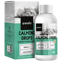 Calming Drops,  100ml - Beroligende Dråber til Stress og Angst - Rigt på Aminosyre,  Vitaminer til Katte & Hunde