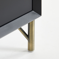 2 Pies Modernos para Mueble de Baño con Acabado Cromado