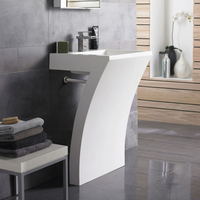 Lavabo Columna Número 7 de Resina Blanca