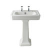 Lavabo con Columna - 640mm - 2 Agujeros para la Grifería
