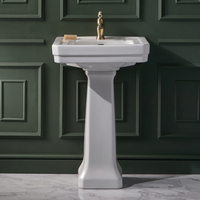 Lavabo con Pedestal Tradicional de 545mm - (1 Agujero para la Grifería) - Elizabeth