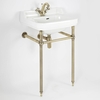 Lavabo Consola con Estructura Efecto Oro Cepillado de 560mm con Lavabo de 1 Agujero