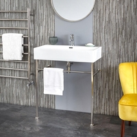 Lavabo Consola de 750mm con Estructura Inferior Cromada - Sandford