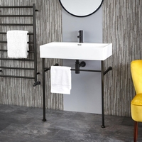 Lavabo Consola de 750mm con Estructura Inferior Negra - Sandford