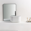 Lavabo de Sobre Encimera Moderno Oval Blanco - 460mm x 350mm (Sin Agujeros para la Grifería) - Hemsby