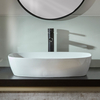 Lavabo de Sobre Encimera Moderno Oval Blanco - 600mm x 380mm (Sin Agujeros para la Grifería) – Berkely