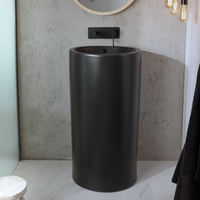 Lavabo Independiente Color Grafito - 460mm x 445mm (Sin Agujeros para la Grifería) - Elements