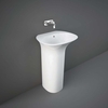 Lavabo Independiente Moderno Blanco Lúcido - 550mm x 460mm (Sin Agujeros para la Grifería) - RAK Sensation x Hudson Reed