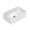 Lavabo Sobre Encimera - Blanco Opaco Moderno Rectangular - 365mm x 235mm (Sin Agujeros para la Grifería)