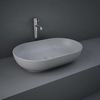 Lavabo Sobre Encimera Oval Moderno - Gris Opaco - 550mm x 350mm (Sin Agujeros para la Grifería) - RAK Feeling x Hudson Reed