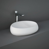 Lavabo Sobre Encimera Oval Moderno Blanco Opaco - 580mm x 400mm (Sin Agujeros para la Grifería)