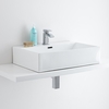 Lavabo Sobre Encimera Rectangular 600x420mm con Grifo Mezclador