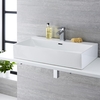 Lavabo Sobre Encimera Rectangular de Cerámica 750x420mm - Sandford