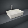 Lavabo Sobre Encimera Rectangular Moderno - Greige Opaco - 500mm x 360mm (Sin Agujeros para la Grifería) - RAK Feeling x Hudson Reed