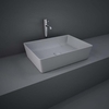 Lavabo Sobre Encimera Rectangular Moderno - Gris Opaco - 500mm x 360mm (Sin Agujeros para la Grifería) - RAK Feeling x Hudson Reed