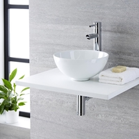 Lavabo Sobre Encimera Redondo de Cerámica 320x320mm - Ashbury