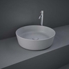 Lavabo Sobre Encimera Redondo Moderno - Gris Opaco - 420mm (Sin Agujeros para la Grifería) - RAK Feeling x Hudson Reed