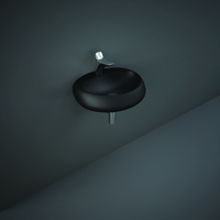 Lavabo Suspendido Color Negro Opaco - 550mm x 425mm (1 Agujero para la Grifería)