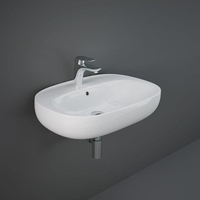 Lavabo Suspendido Moderno - Blanco Lúcido - 660mm x 440mm (1 Agujero para la Grifería) - RAK Ilusion x Hudson Reed