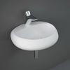 Lavabo Suspendido Moderno Blanco Opaco - 550mm x 425mm (1 Agujero para la Grifería) - RAK Cloud x Hudson Reed