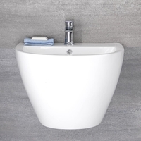 Lavabo Suspendido Moderno de Cerámica Blanca Monoforo 530mm x 440mm- Ashbury
