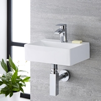 Lavabo Suspendido Rectangular de Cerámica 360x250mm - Sandford