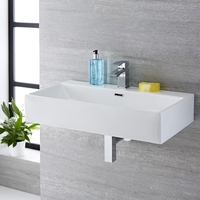 Lavabo Suspendido Rectangular de Cerámica 750x420mm - Sandford