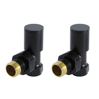 Llaves Angulares para Radiador - Acabado Negro