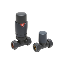 Llaves para Radiador Mixto Termostáticas Rectas Color Antracita