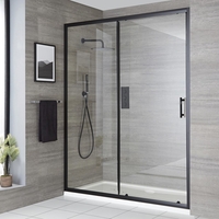 Mampara de Ducha Corredera Frontal de 1000mm con Plato de Ducha de 1000mm x 700mm - Nox